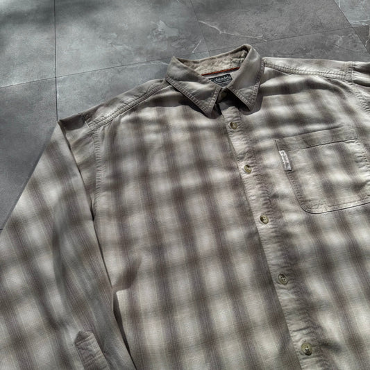 00s Columbia Cream/Beige Shadow Checkered Shirt KiiChain Clothing