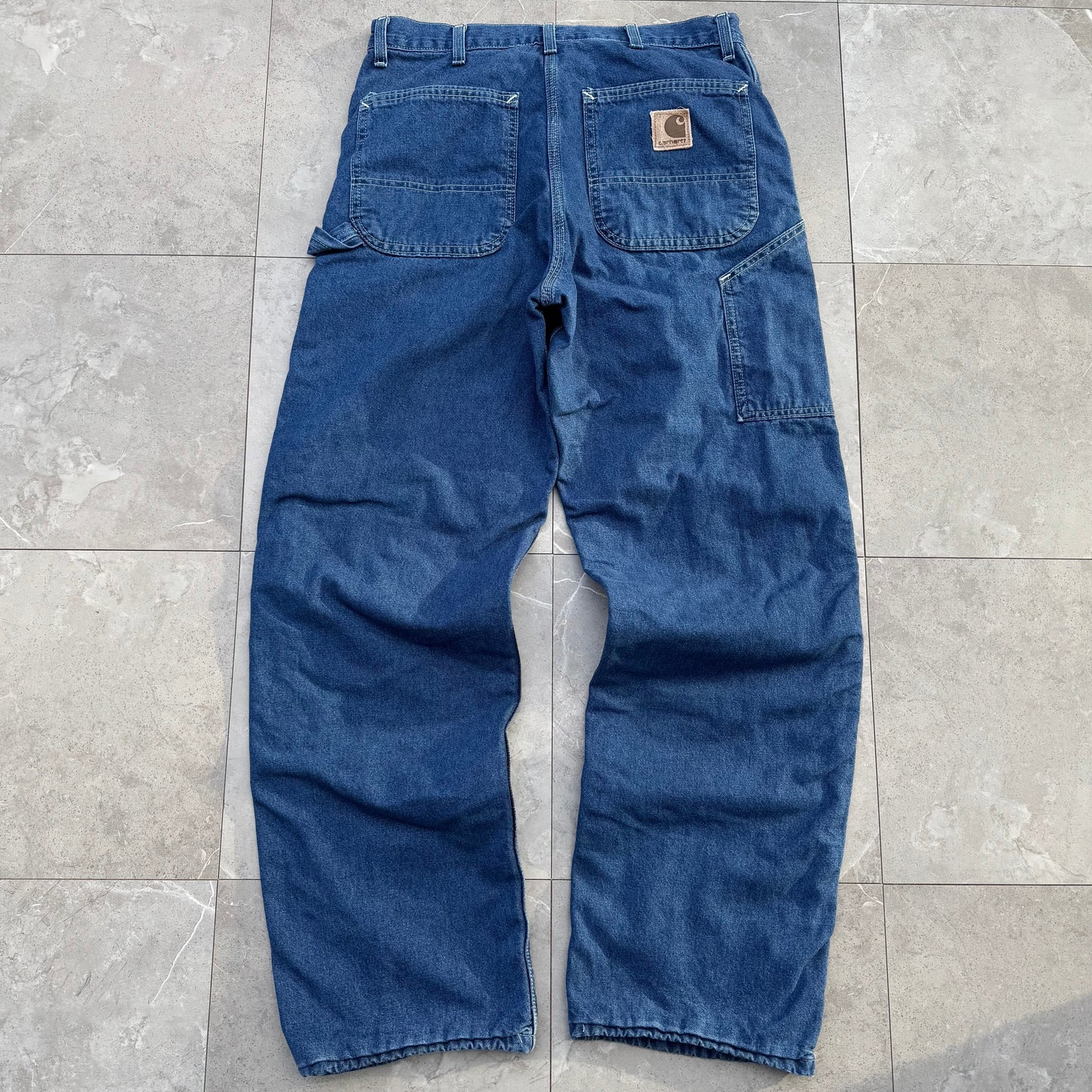 90s Carhartt Made in USA Flannel Lined Denim 33x32 KiiChain Clothing