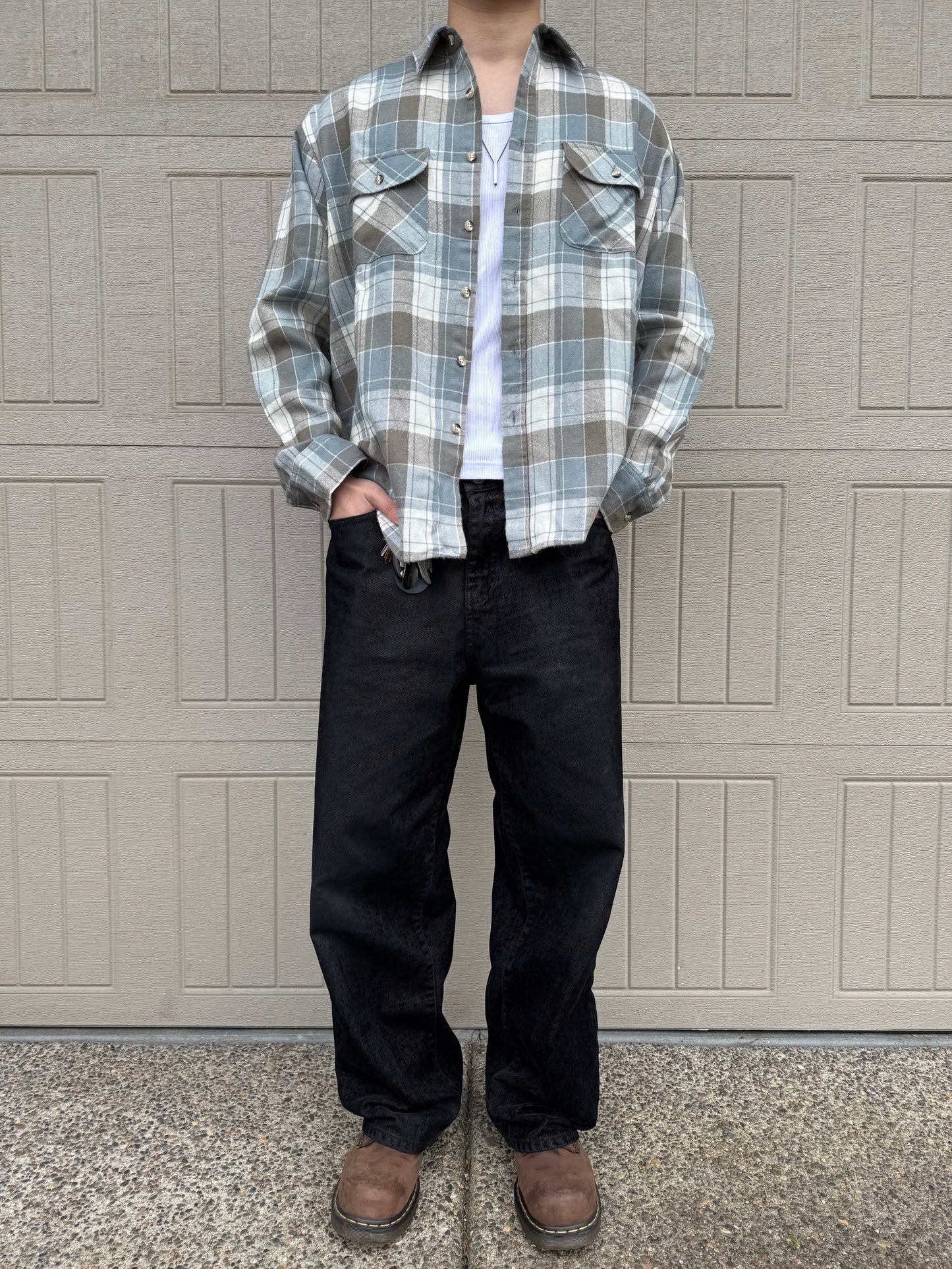 80s-90s High Sierra Faded Checkered Flannel Shirt KiiChain Clothing