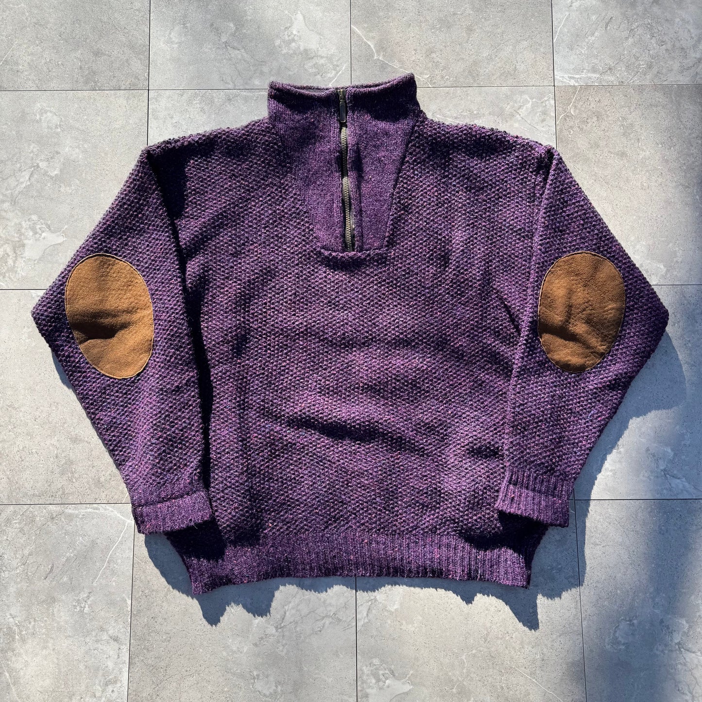 80s REI Made in USA Wool Half-Zip Nep Knit Pullover KiiChain Clothing