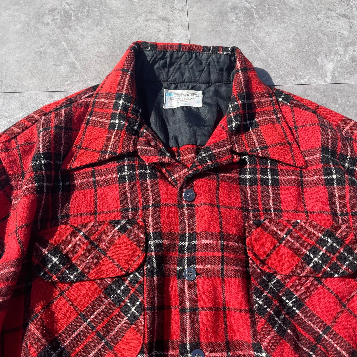 70s JCPenney Made in USA Padded Checkered Shirt KiiChain Clothing