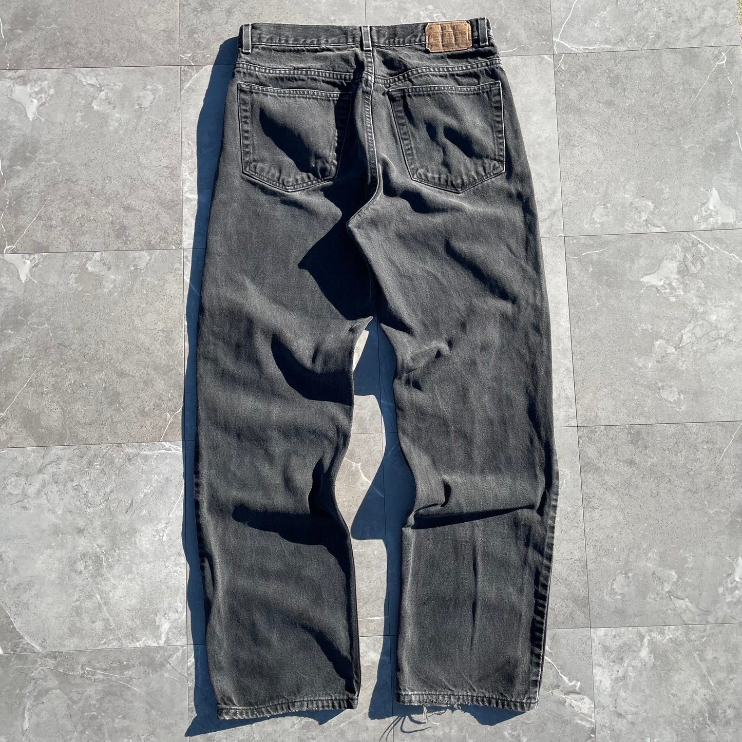 90s-00s Old Navy Loose Straight Fit Black Denim 33x34 KiiChain Clothing