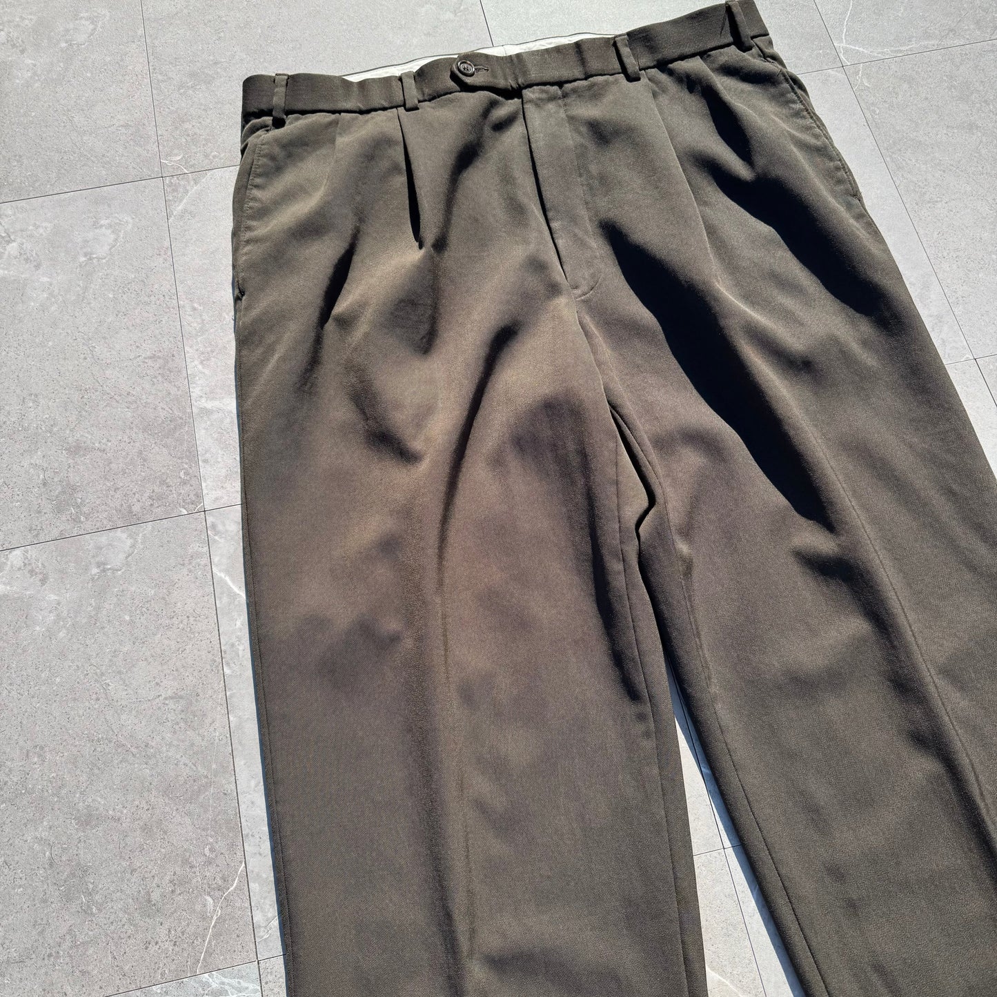 90s-00s Brooks Brothers Made in Canada Two-Tuck Pleated Wool Slacks KiiChain Clothing