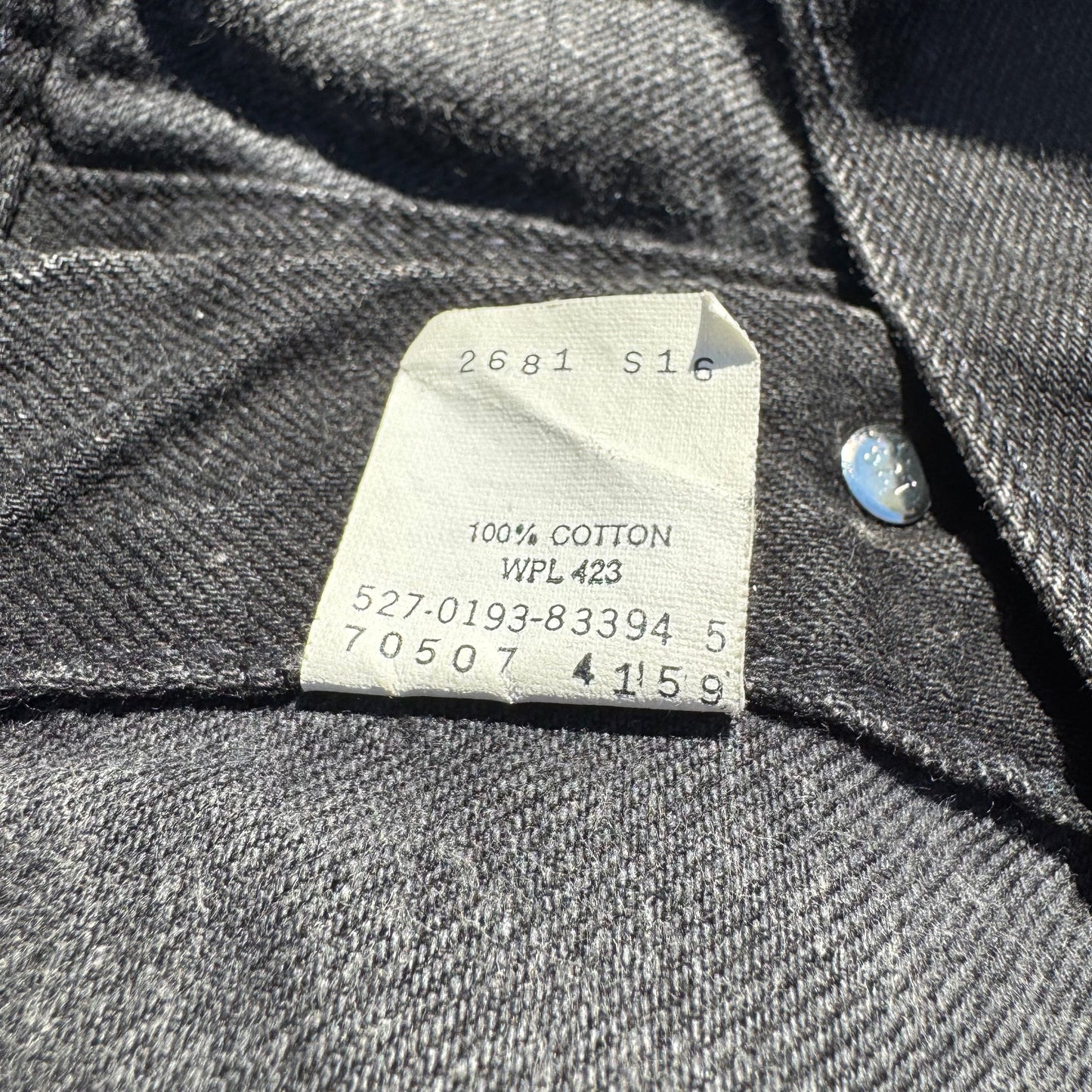 90s Levi's 70507-4159 Made in USA Black Denim Jacket KiiChain Clothing