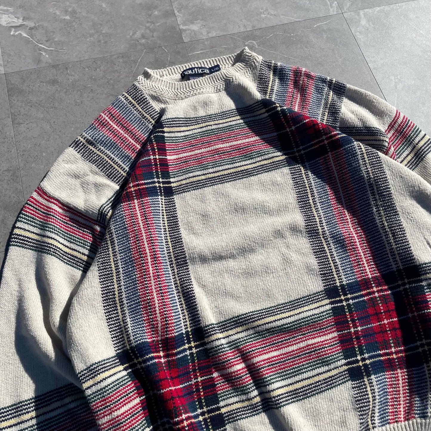 90s Nautica Checkered Knit KiiChain Clothing