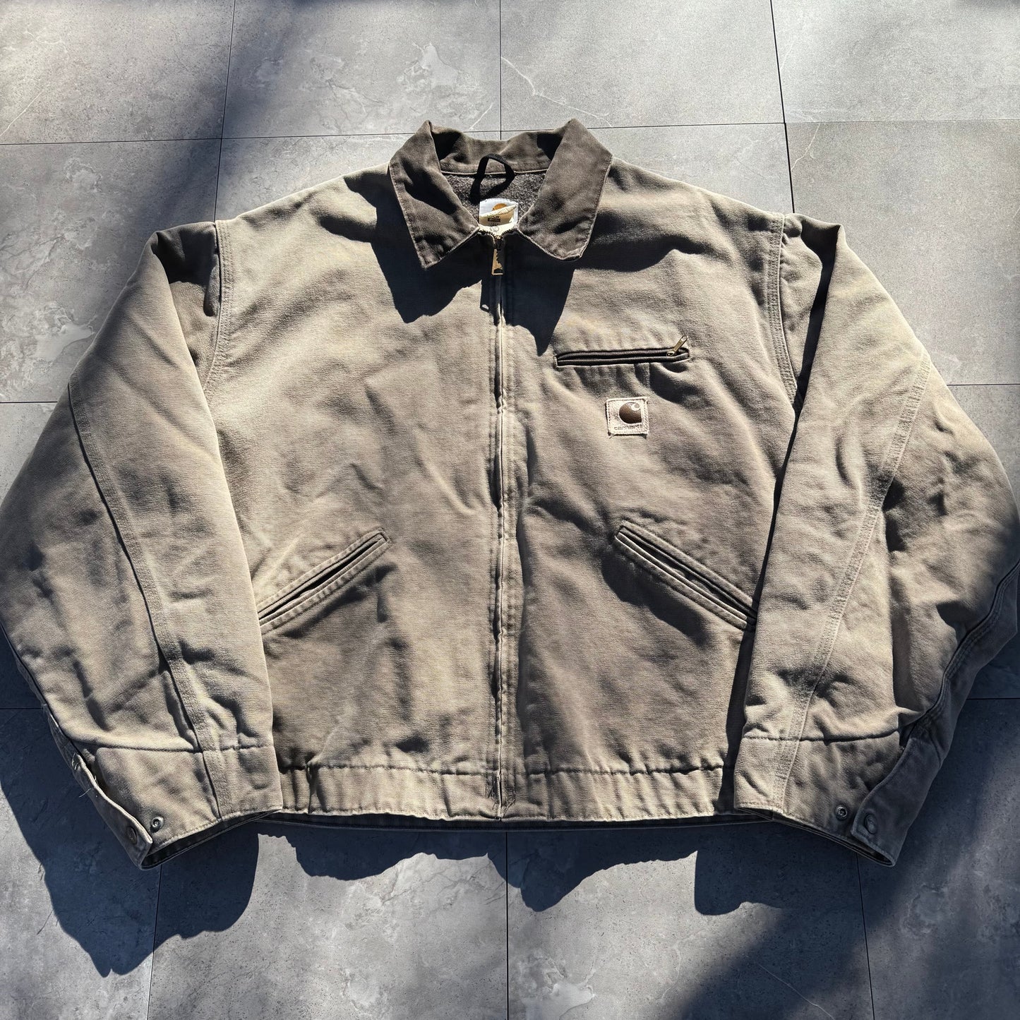 90s-00s Carhartt Made in USA Sand Stone Detroit Jacket KiiChain Clothing