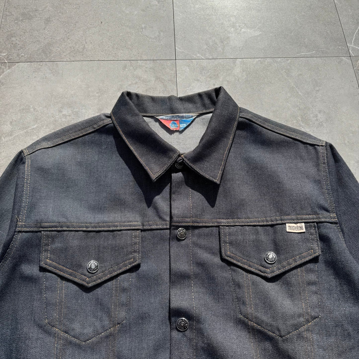 70s Sears Put-On Shop Toughskins Dark Wash Denim Jacket KiiChain Clothing