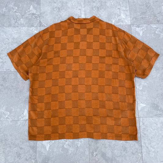 90s Kweejibo Clothing Made in USA Checkered Open Collar Shirt KiiChain Clothing