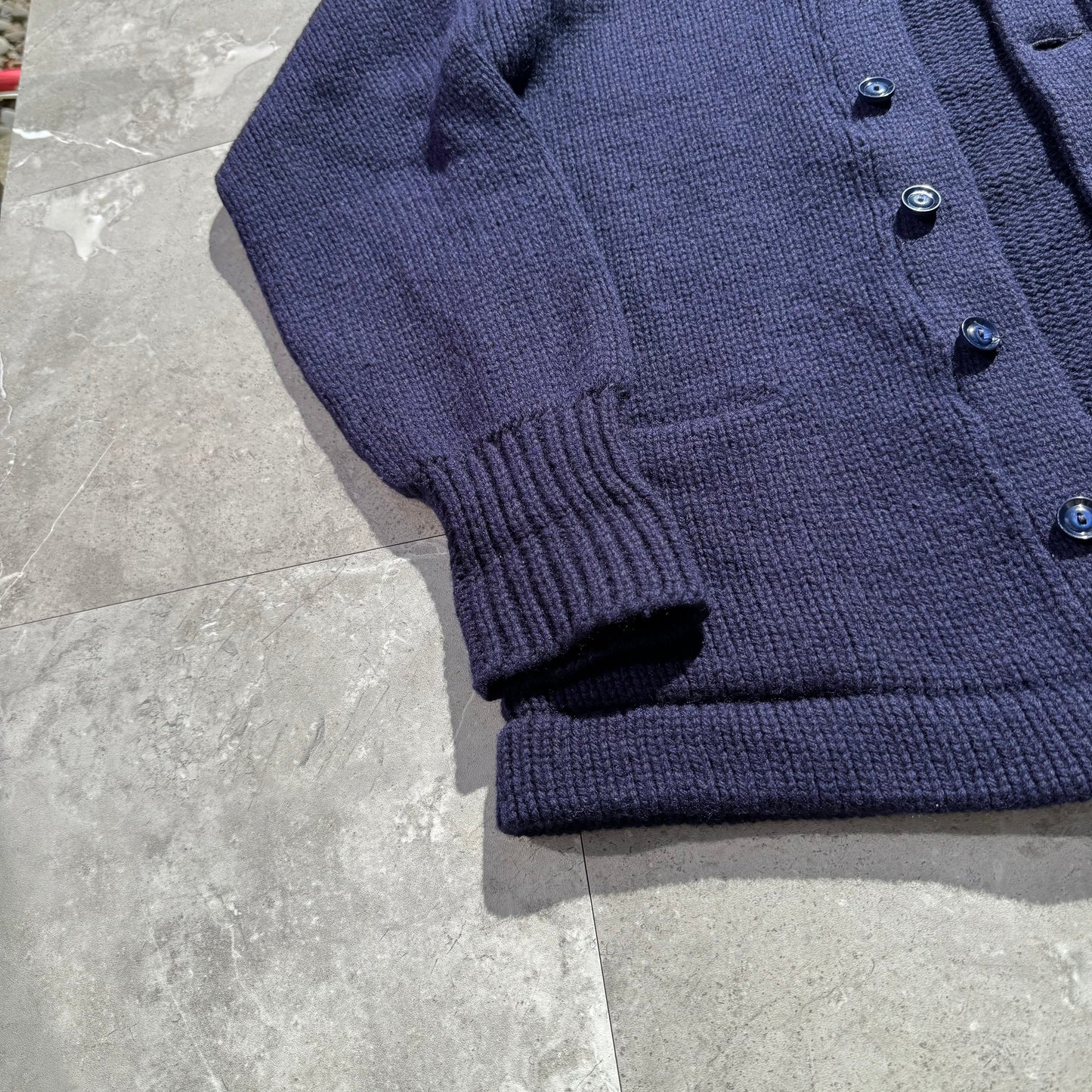 70s Vintage Varsity Lettered Wool Cardigan