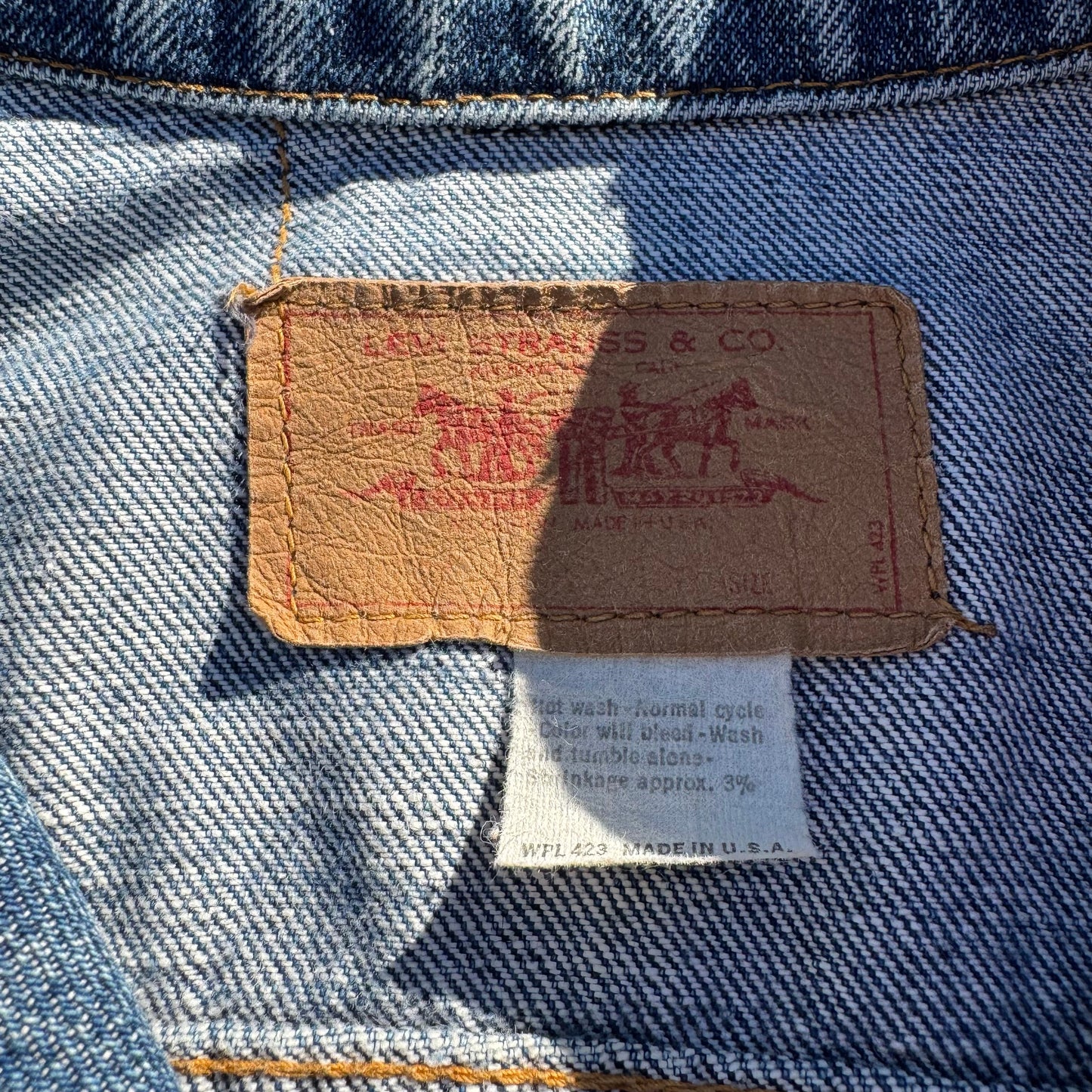 70s-80s Levi's Type III Made in USA Denim Jacket KiiChain Clothing