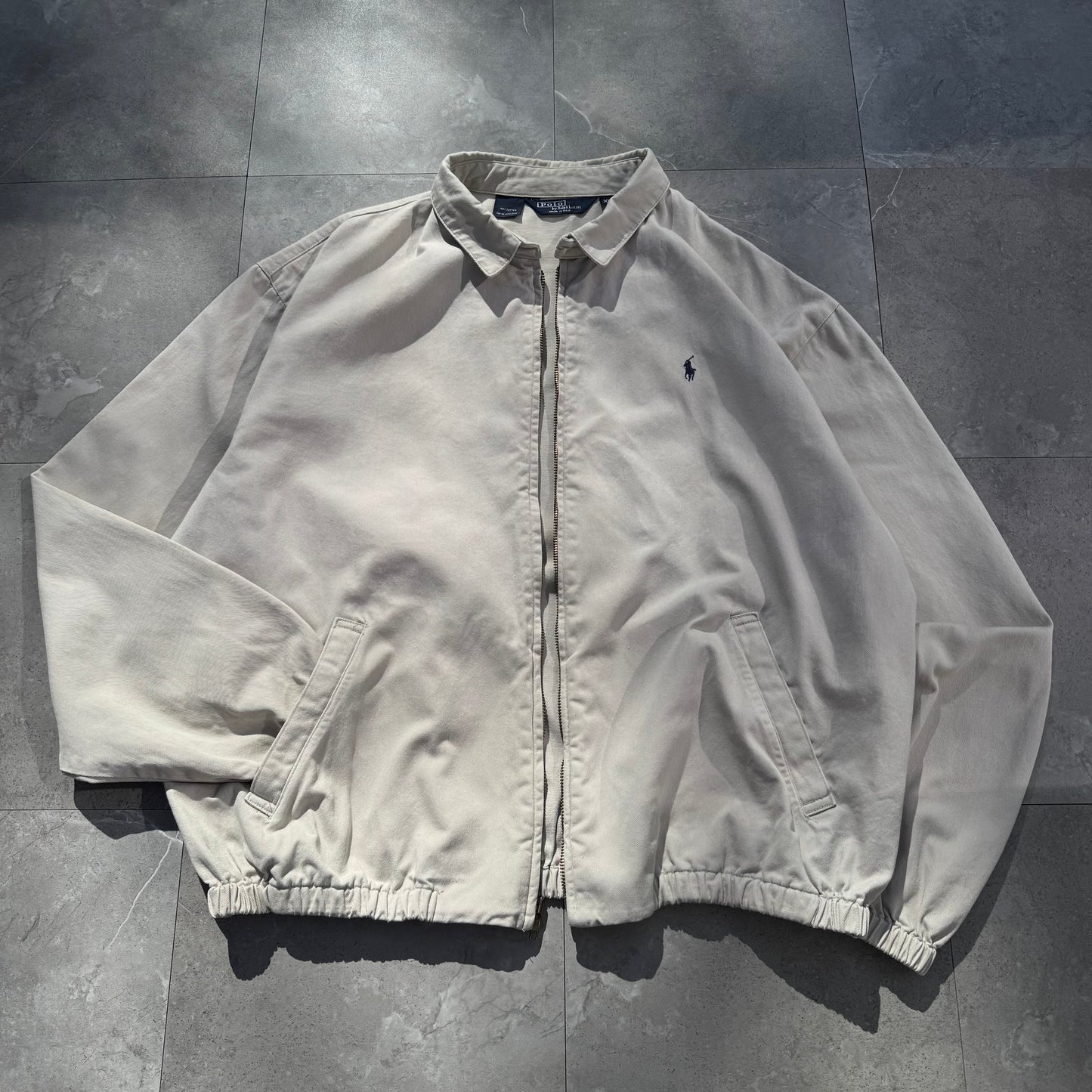 90s Polo by Ralph Lauren Cotton Made in USA Cream Swing Top Jacket