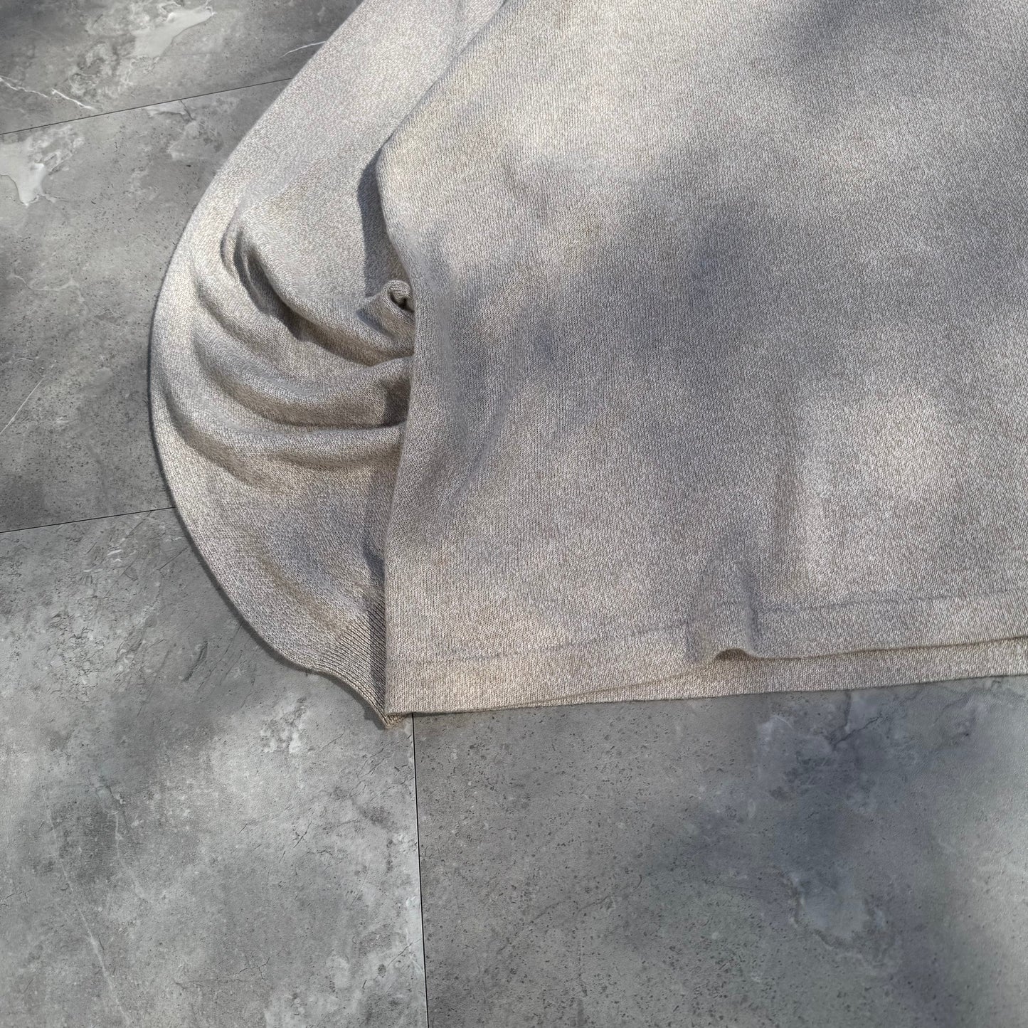 90s-00s Geoffrey Beene Ramie Cotton Cream Knit Polo KiiChain Clothing