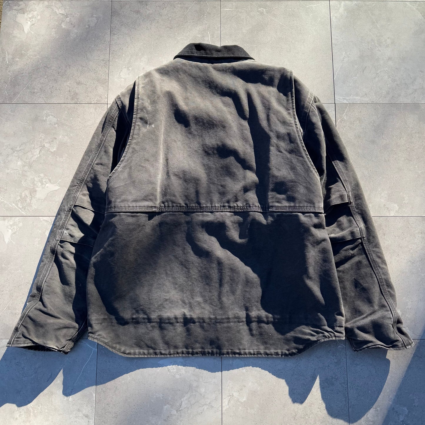 00s Carhartt Conti Faded Black Work Jacket KiiChain Clothing