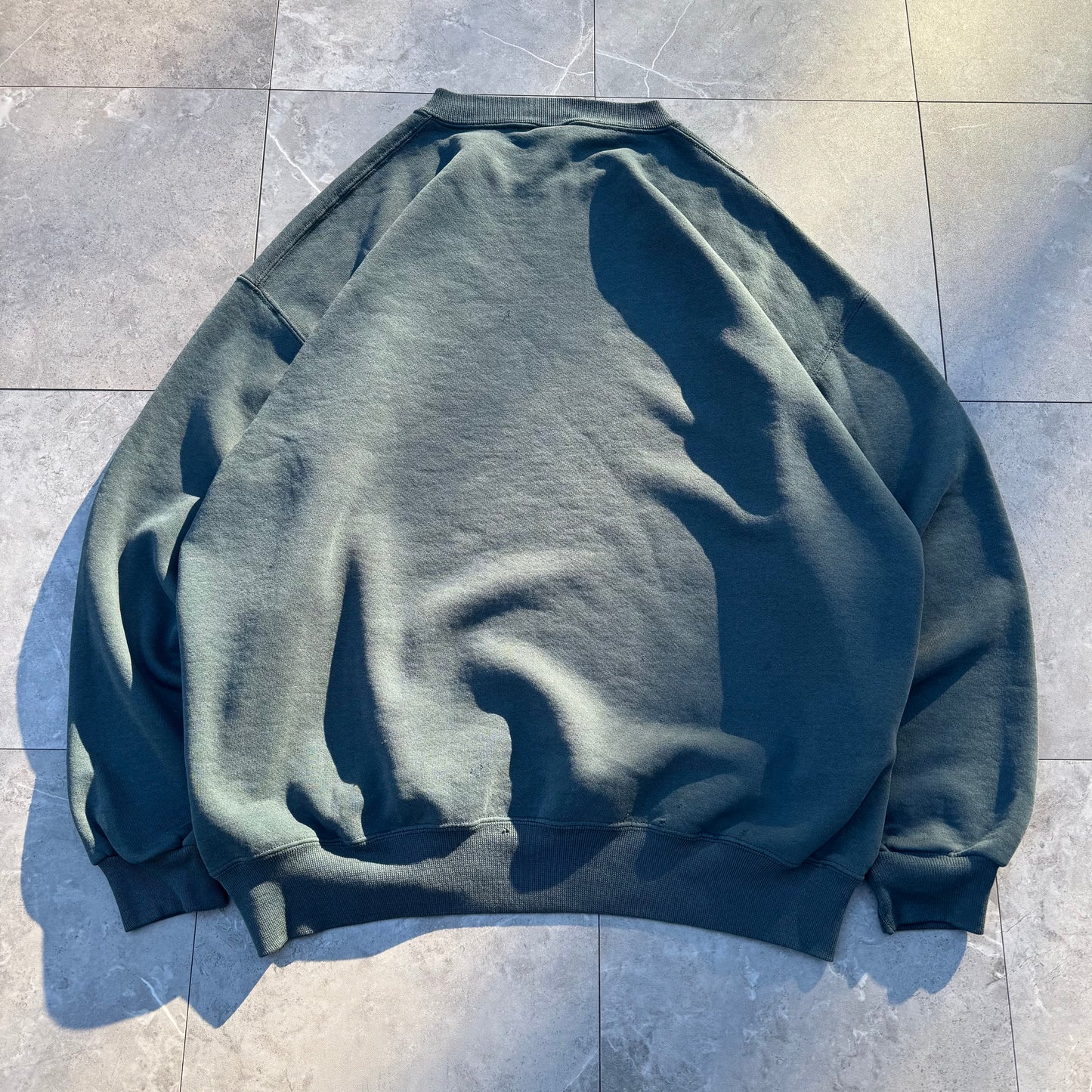 90s Russell Athletic Made in USA Green/Grey Blank Sweatshirt