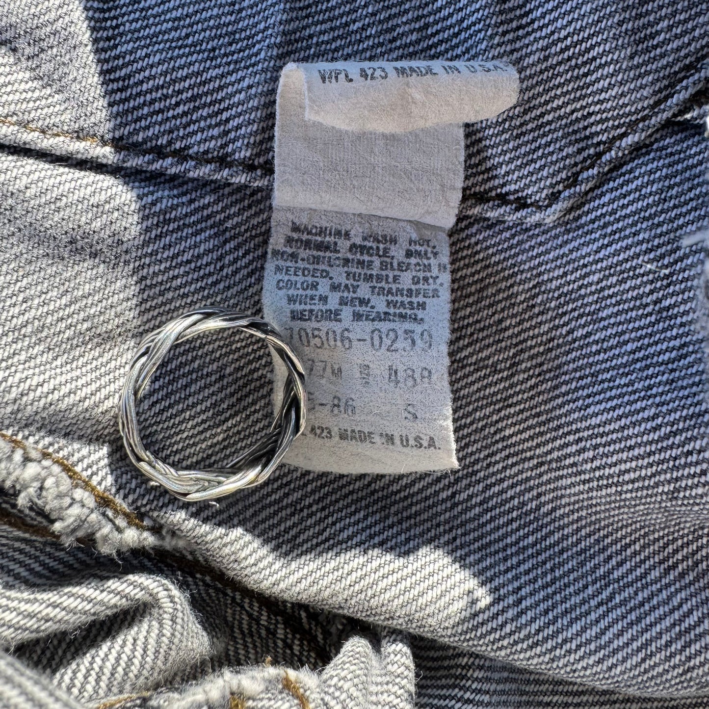 80s Levi's 70506 Made in USA Faded Black Denim Jacket