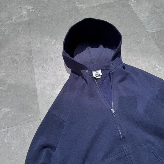 90s Lee Made in USA Navy/Purple Zip-Up Hoodie KiiChain Clothing