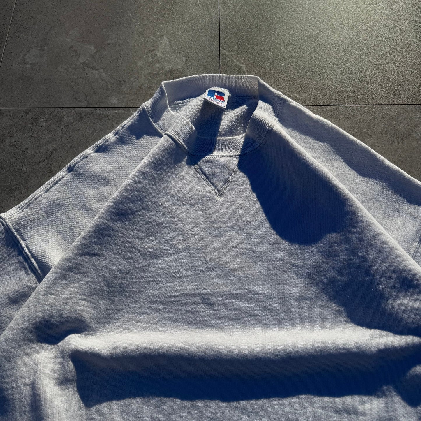 90s Russell Athletic Made in USA White Blank Sweatshirt KiiChain Clothing