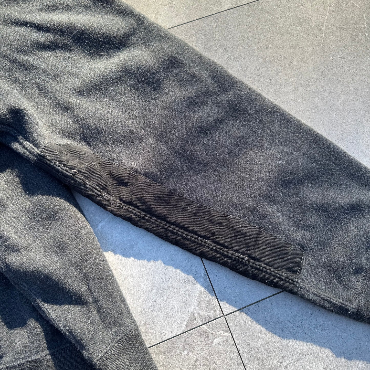 90s Polo by Ralph Lauren Dark Gray Shoulder Zip Sweatshirt