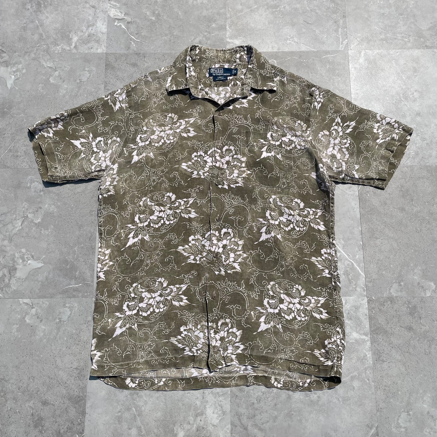 90s Ralph Lauren Lance Rare Paisley Linen Shirt (M) KiiChain Clothing