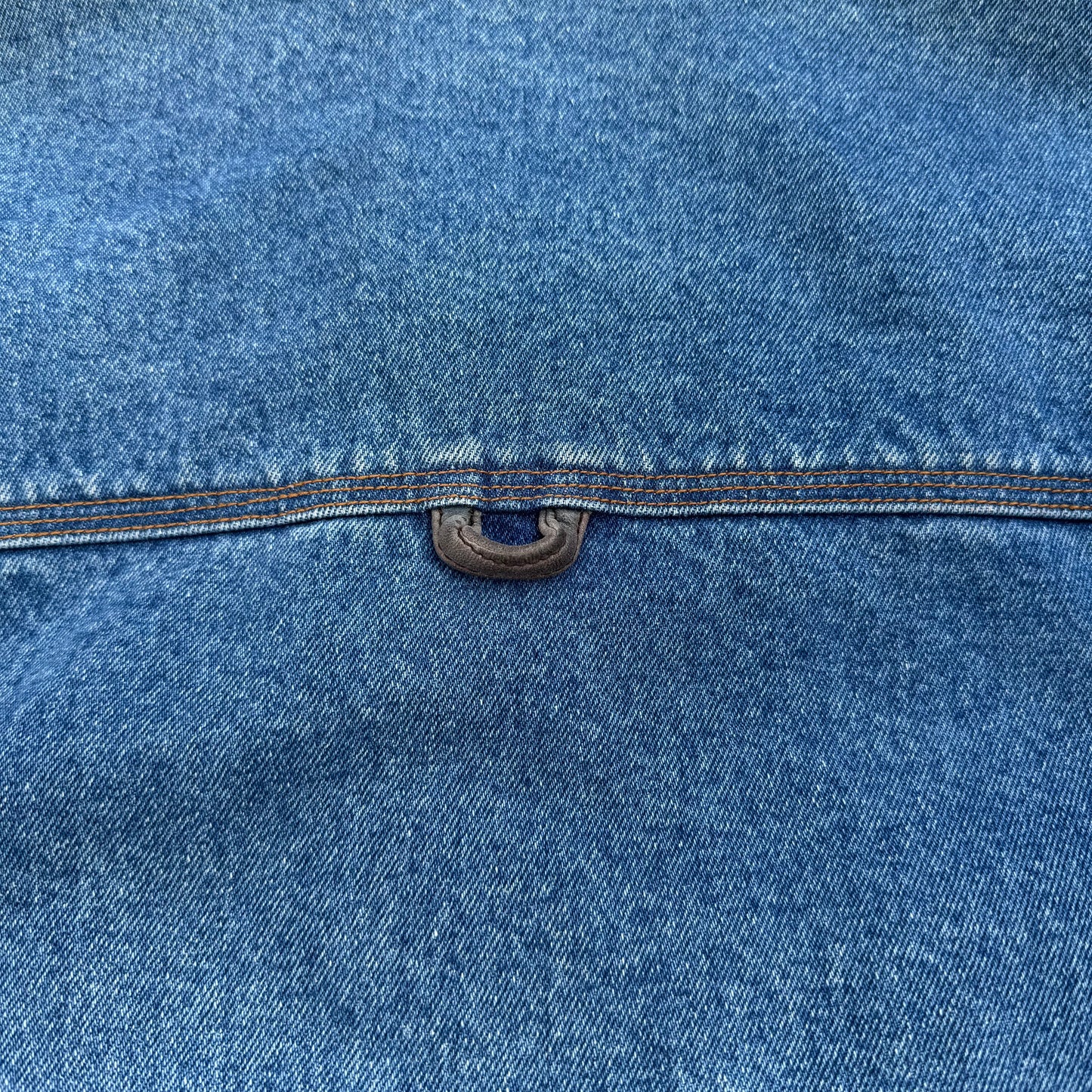 90s St. John's Bay Leather Collar Denim Jacket