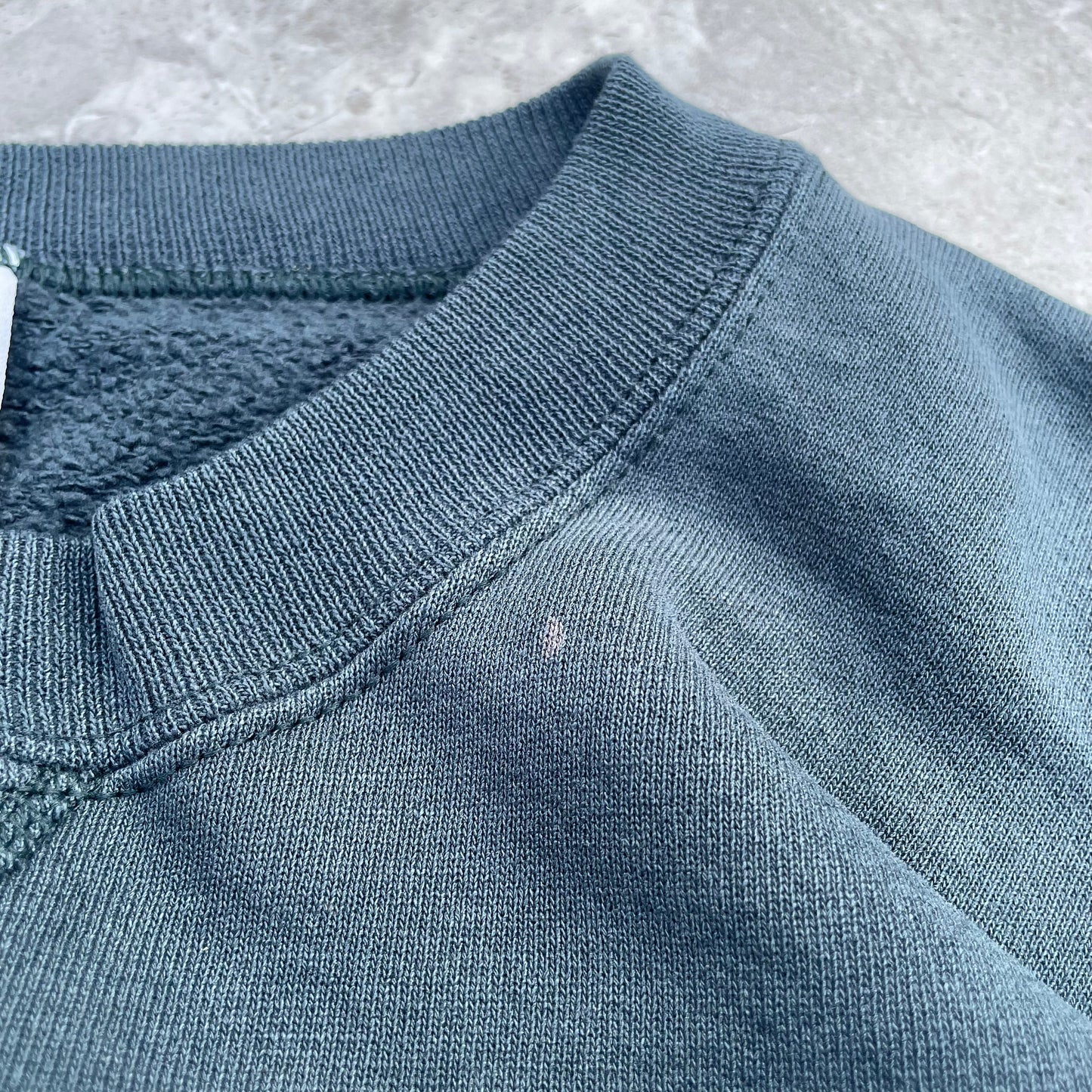 90s Russell Athletic Blank Green-Gray Crewneck KiiChain Clothing