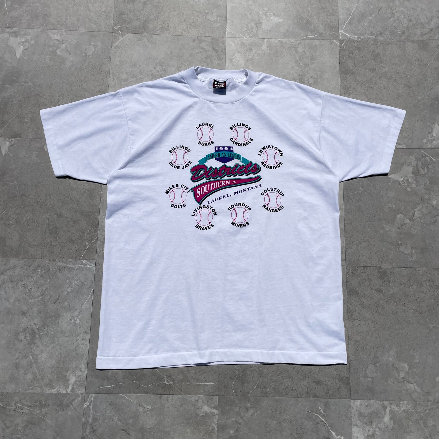 90s Fruit of the Loom 1994 American Legion Districts Made in USA Single Stitch T-Shirt KiiChain Clothing