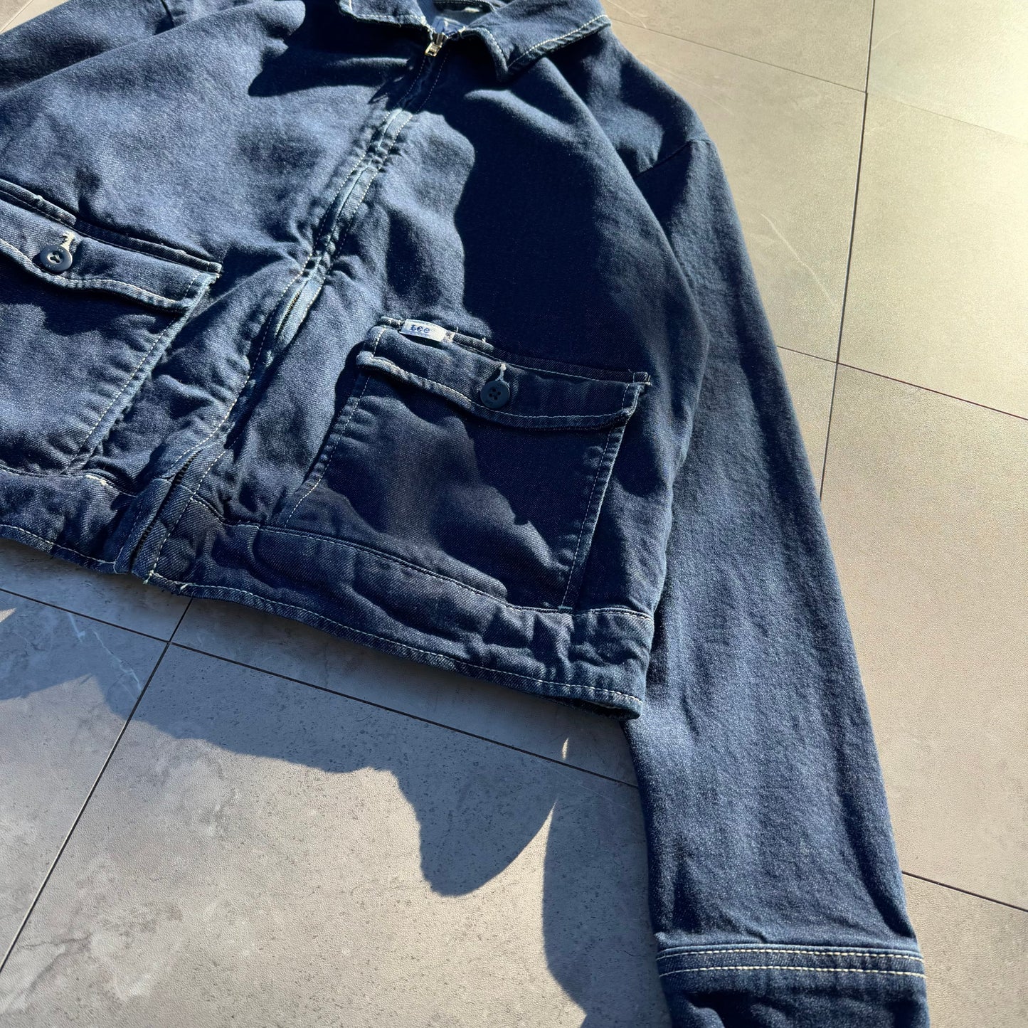 00s Lee Cropped Zip-Up Denim Jacket KiiChain Clothing