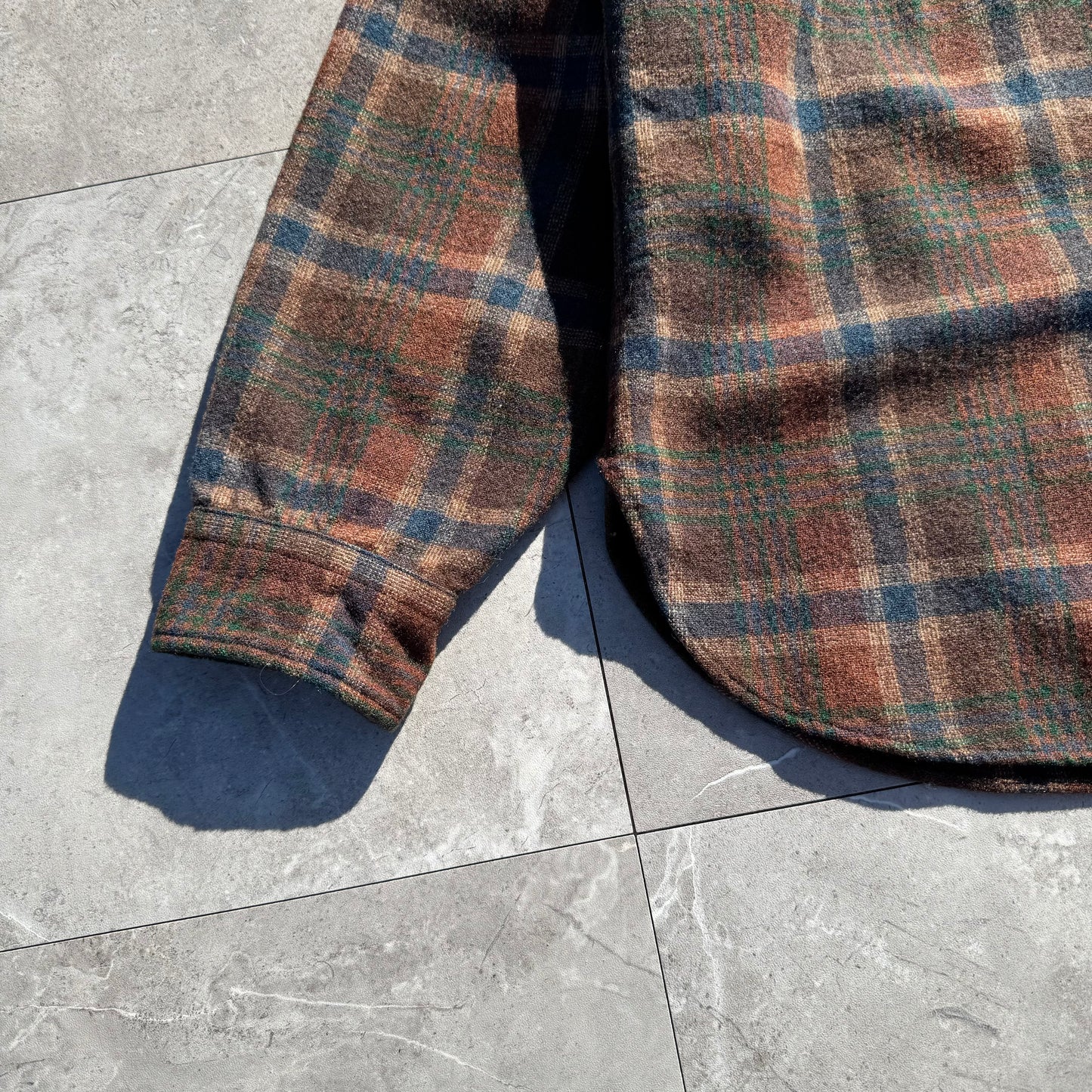 70s Pendleton Made in USA Wool Checkered Flannel Shirt