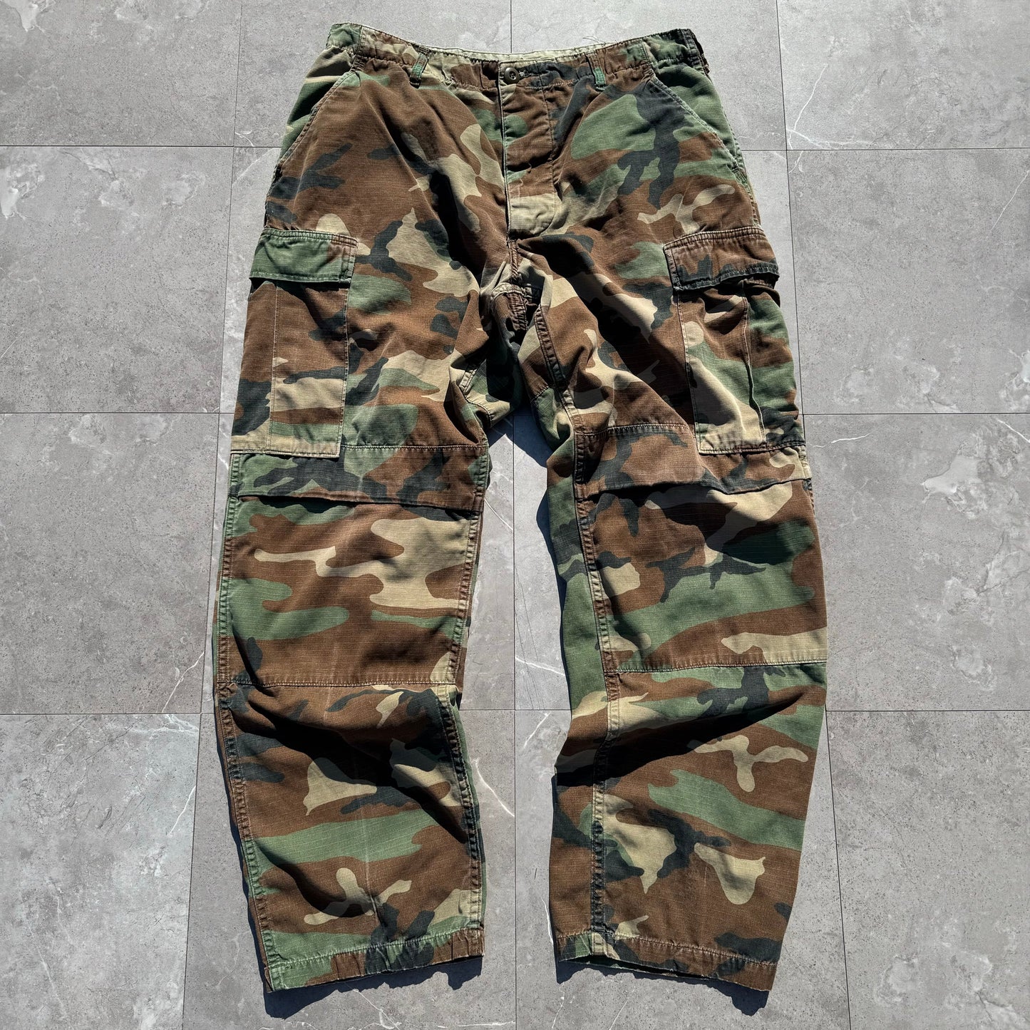 80s US Army 1988 Woodland Camouflage Military Pants KiiChain Clothing