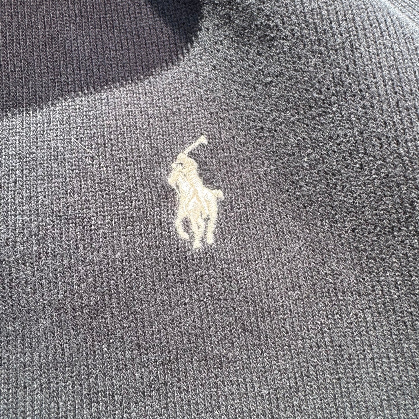 90s-00s Polo by Ralph Lauren Heavyweight Black Double Zip Sweatshirt KiiChain Clothing