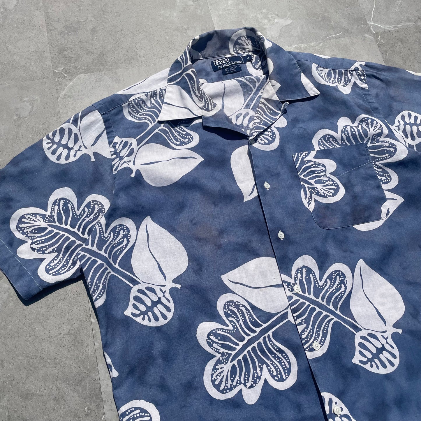 90s Ralph Lauren Cotton Linen Ramie Hawaiian Shirt