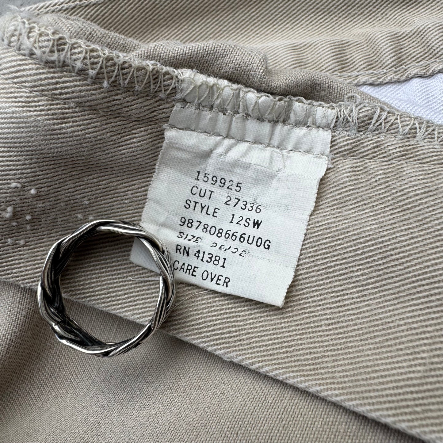 80s-90s Polo by Ralph Lauren Made in USA Cream/Beige Chino Pants 36x32