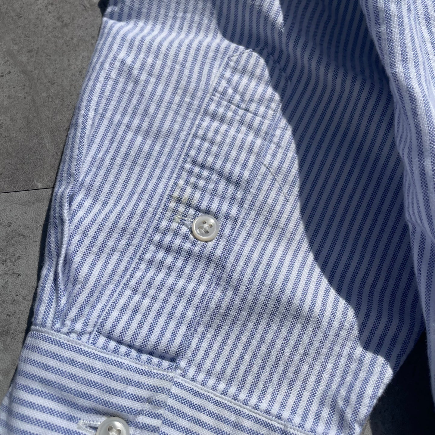 90s-00s Ralph Lauren “Big Shirt Blue Striped Shirt KiiChain Clothing