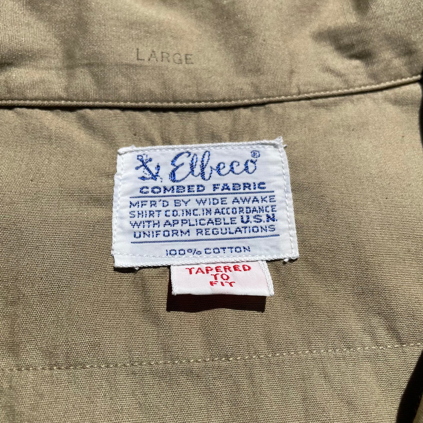 60s Elbeco US Navy Short Sleeve Open Collar Shirt