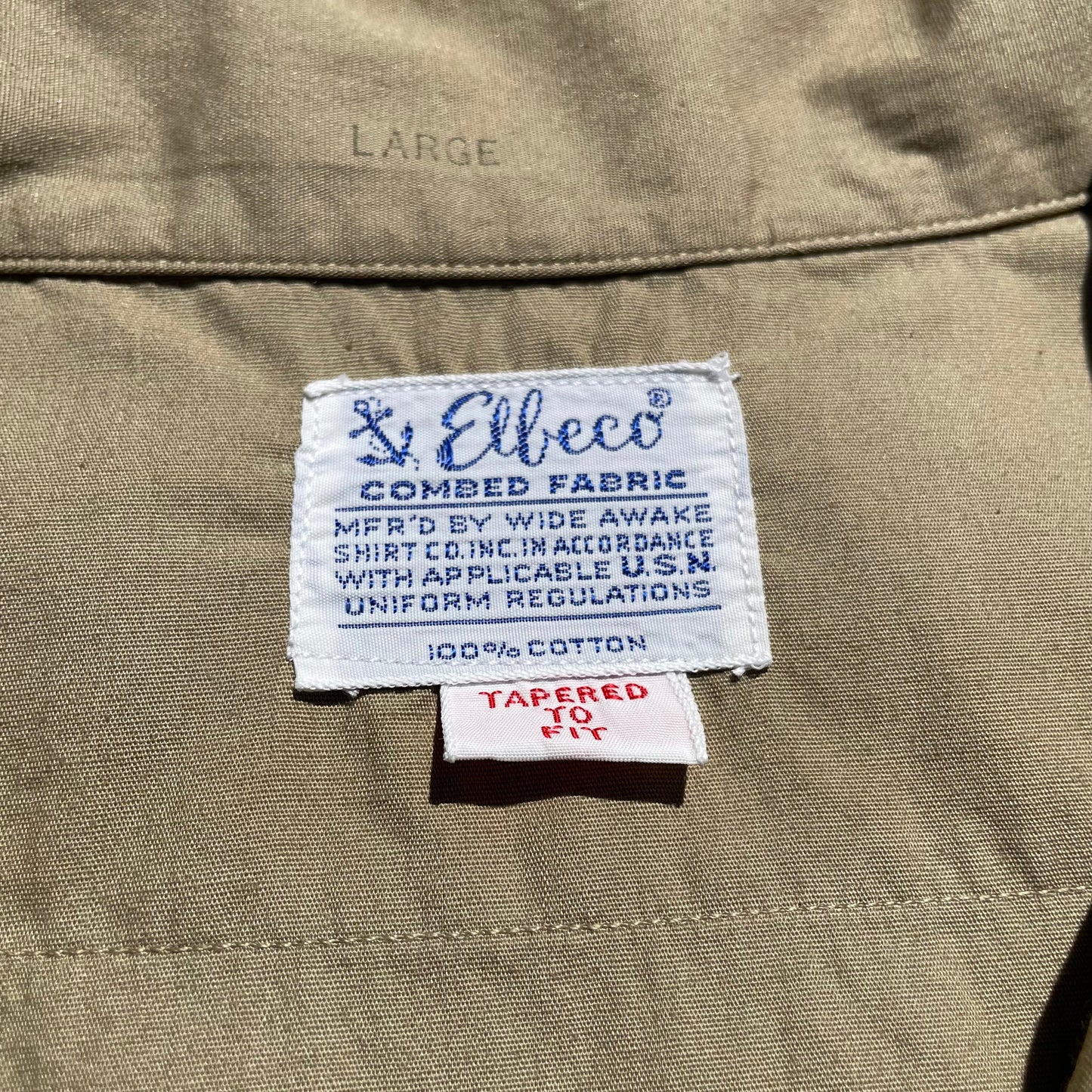 60s Elbeco US Navy Short Sleeve Open Collar Shirt KiiChain Clothing