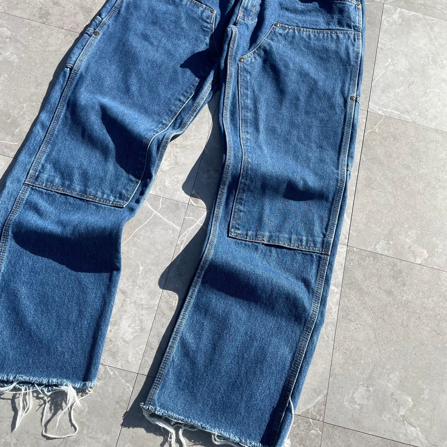 90s-00s KEY Double Knee Denim Work Pants 36x34 KiiChain Clothing