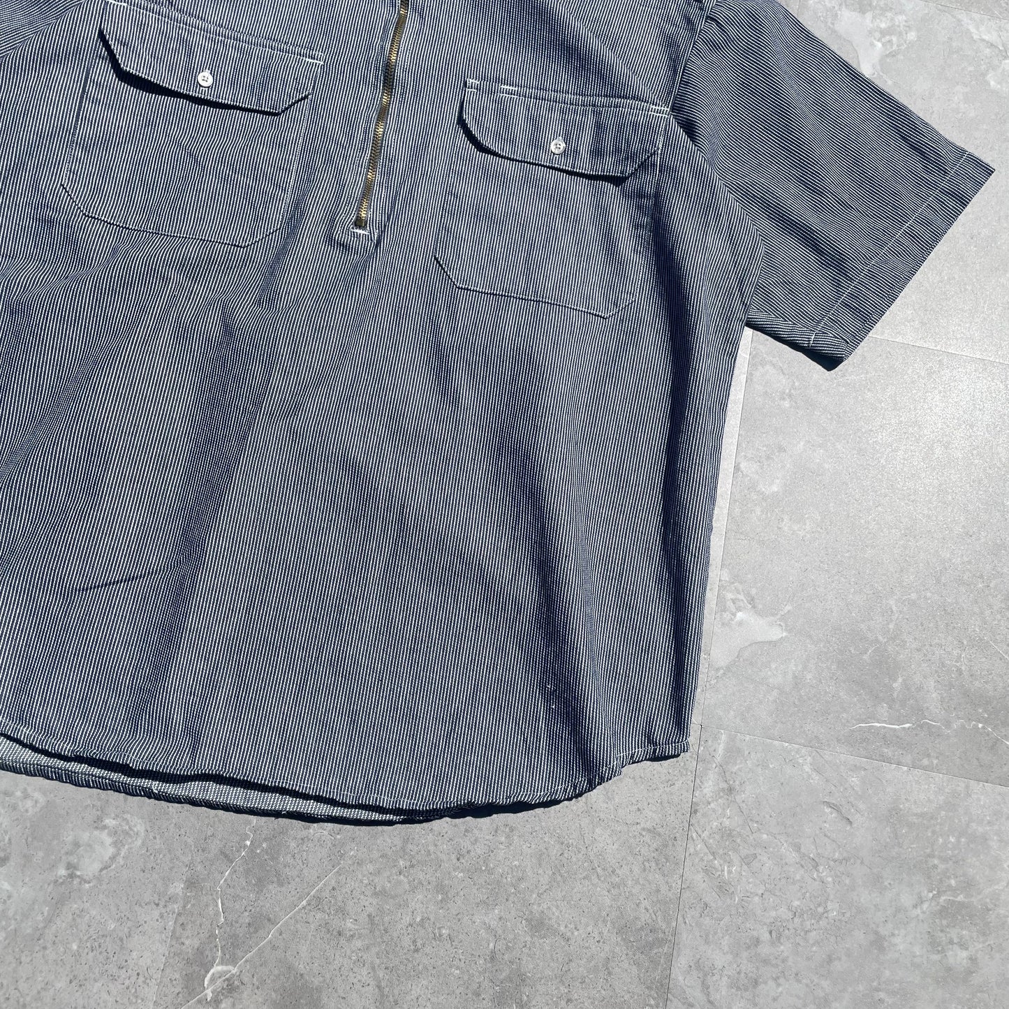 90s Hickory Half-Zip Short Sleeve Shirt KiiChain Clothing