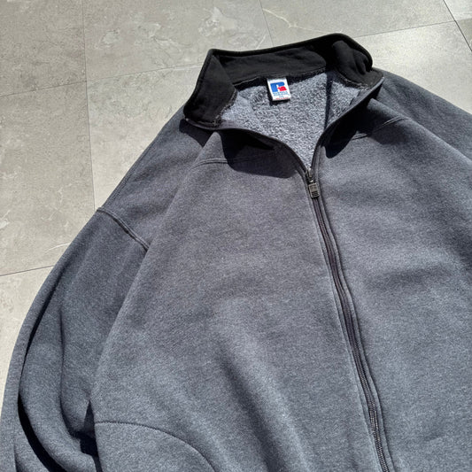 90s Russell Athletic Gray Full Zip Sweatshirt KiiChain Clothing
