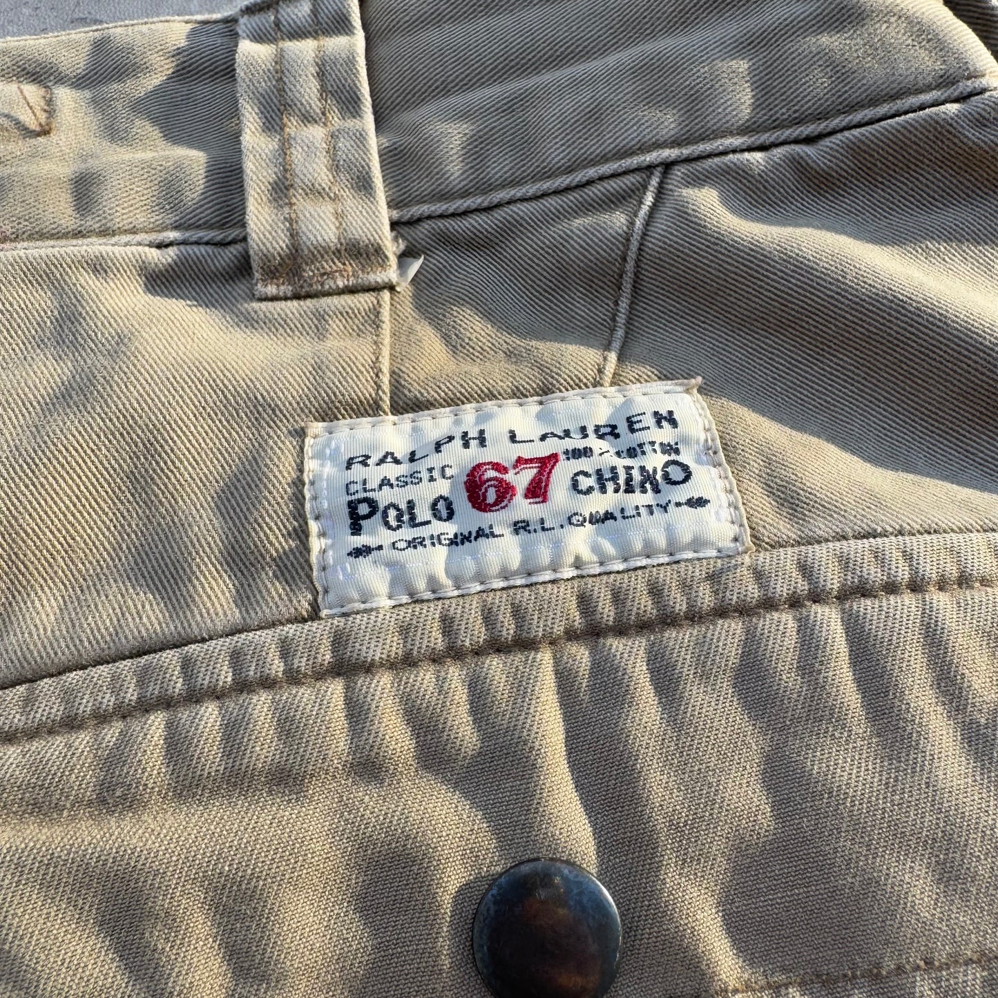 90s-00s Polo by Ralph Lauren Polo Chino Beige Cargo Pants 32x32