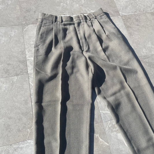 80s-90s Dockers’ Made in USA Two-Tuck Pleated Wool-Blend Slacks 32x32 KiiChain Clothing