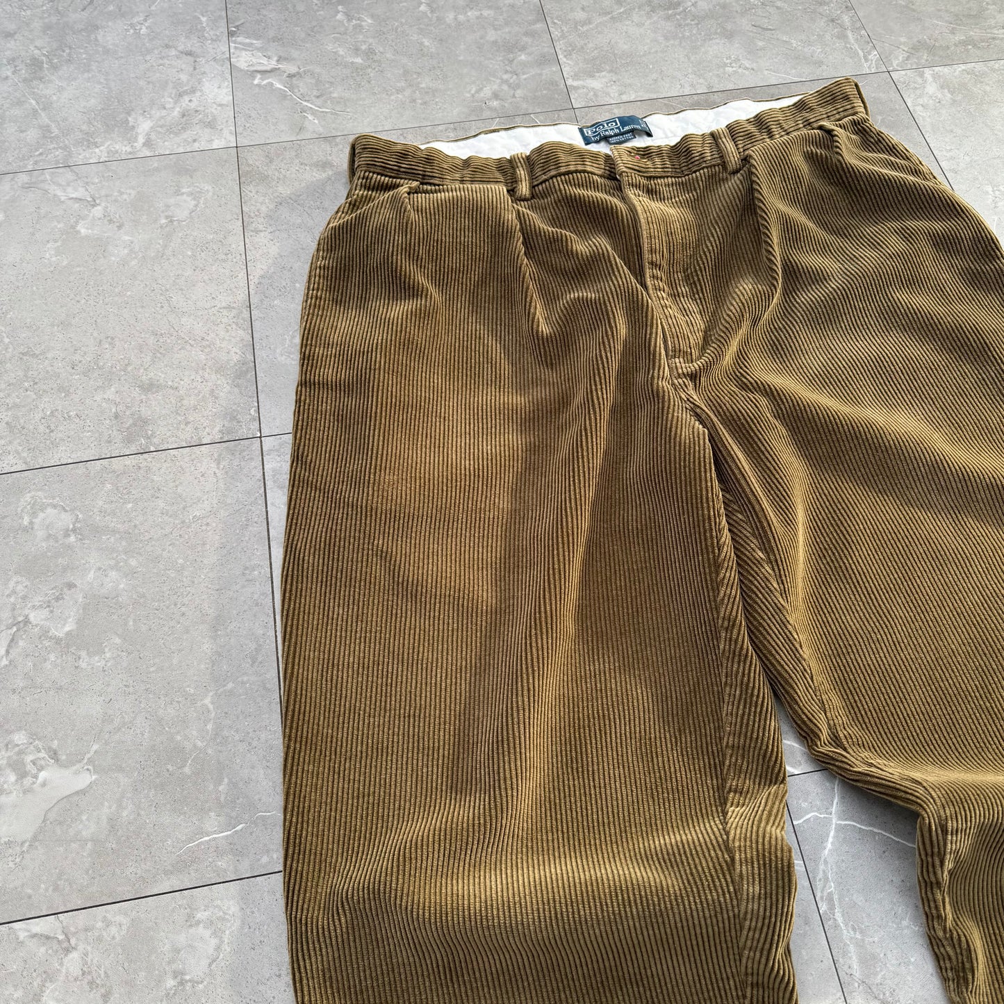 90s-00s Polo by Ralph Lauren Brown Corduroy Andrew Pants 38x30
