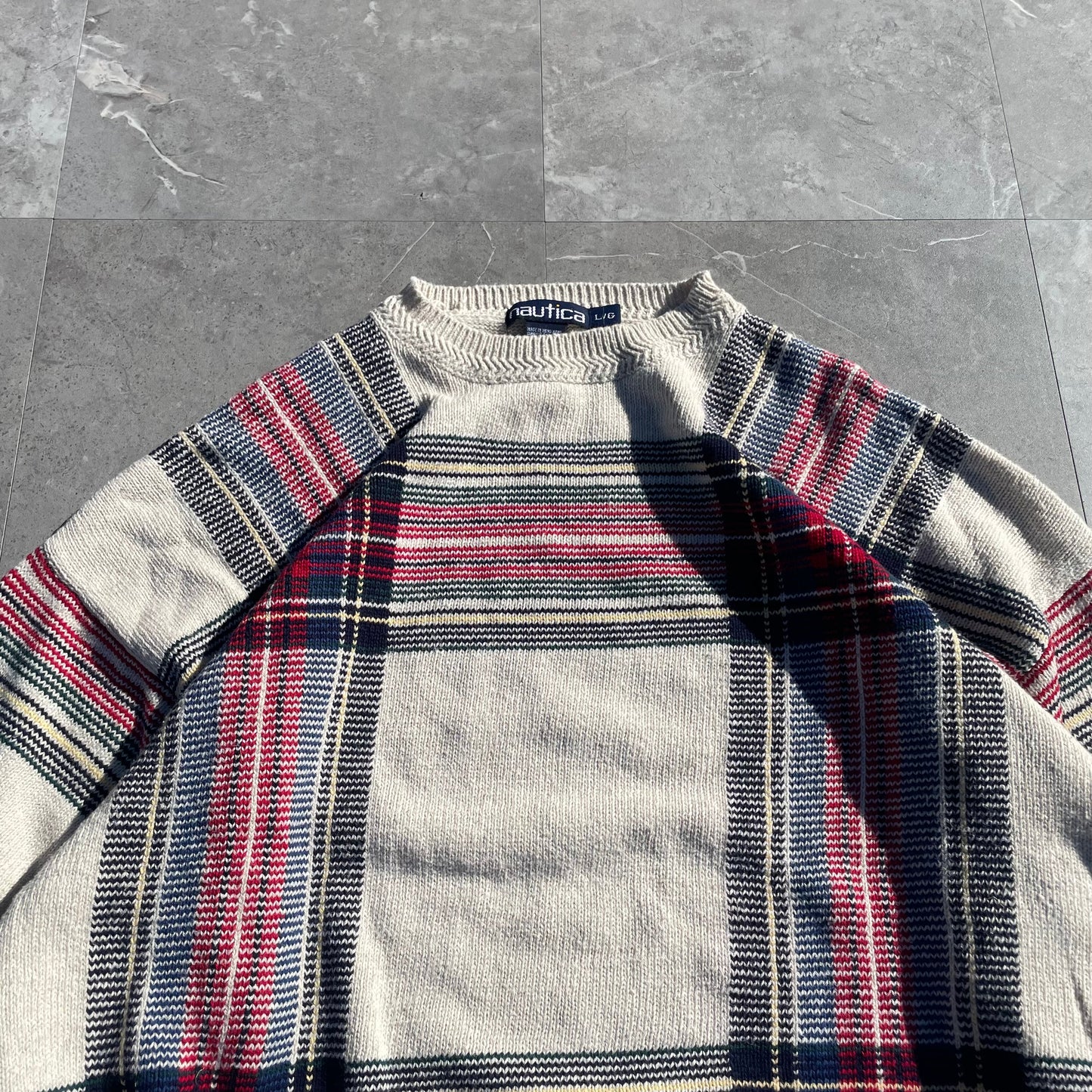 90s Nautica Checkered Knit KiiChain Clothing