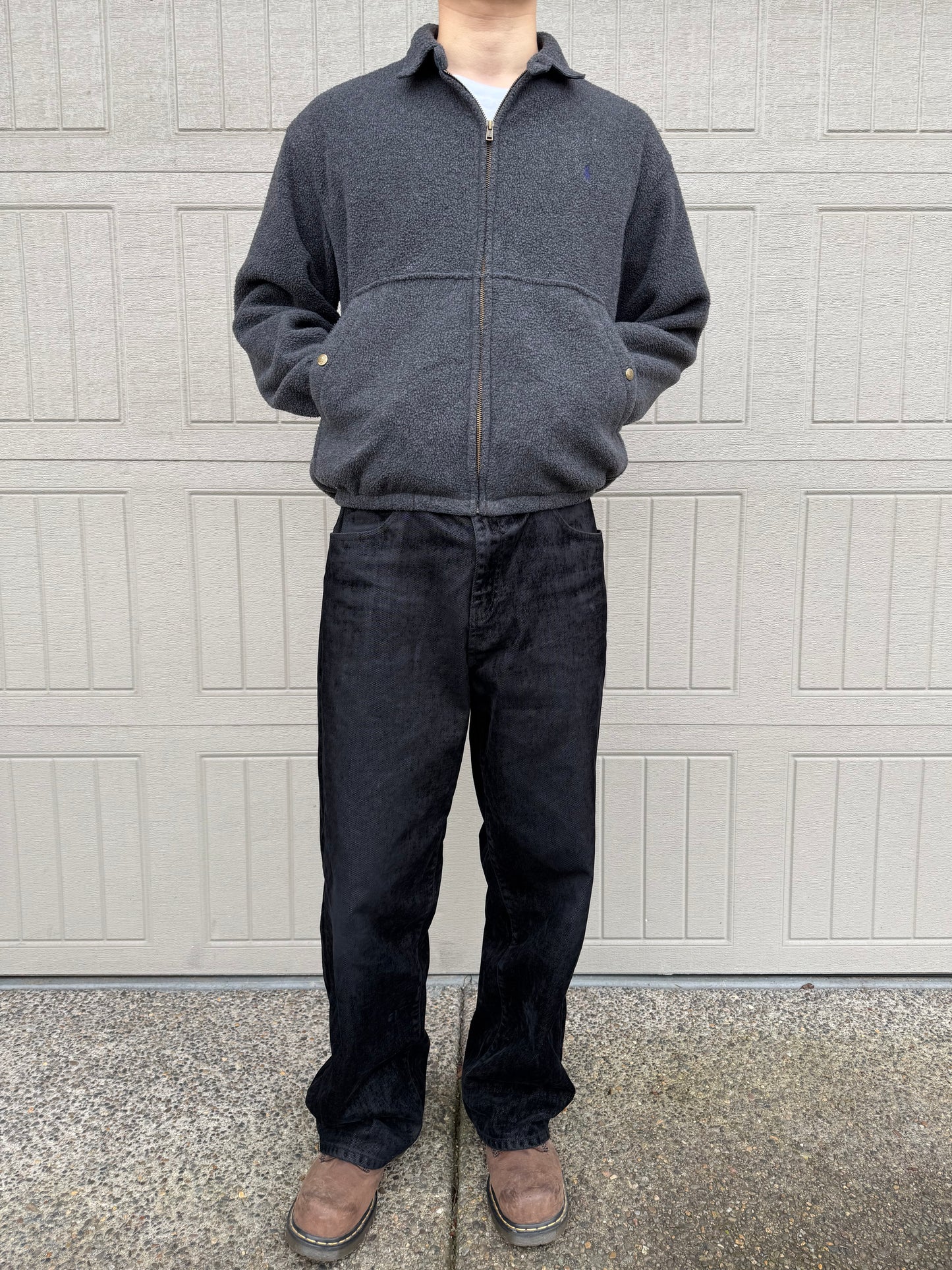 80s-90s Polo by Ralph Lauren Made in USA Fleece Swing Top Jacket
