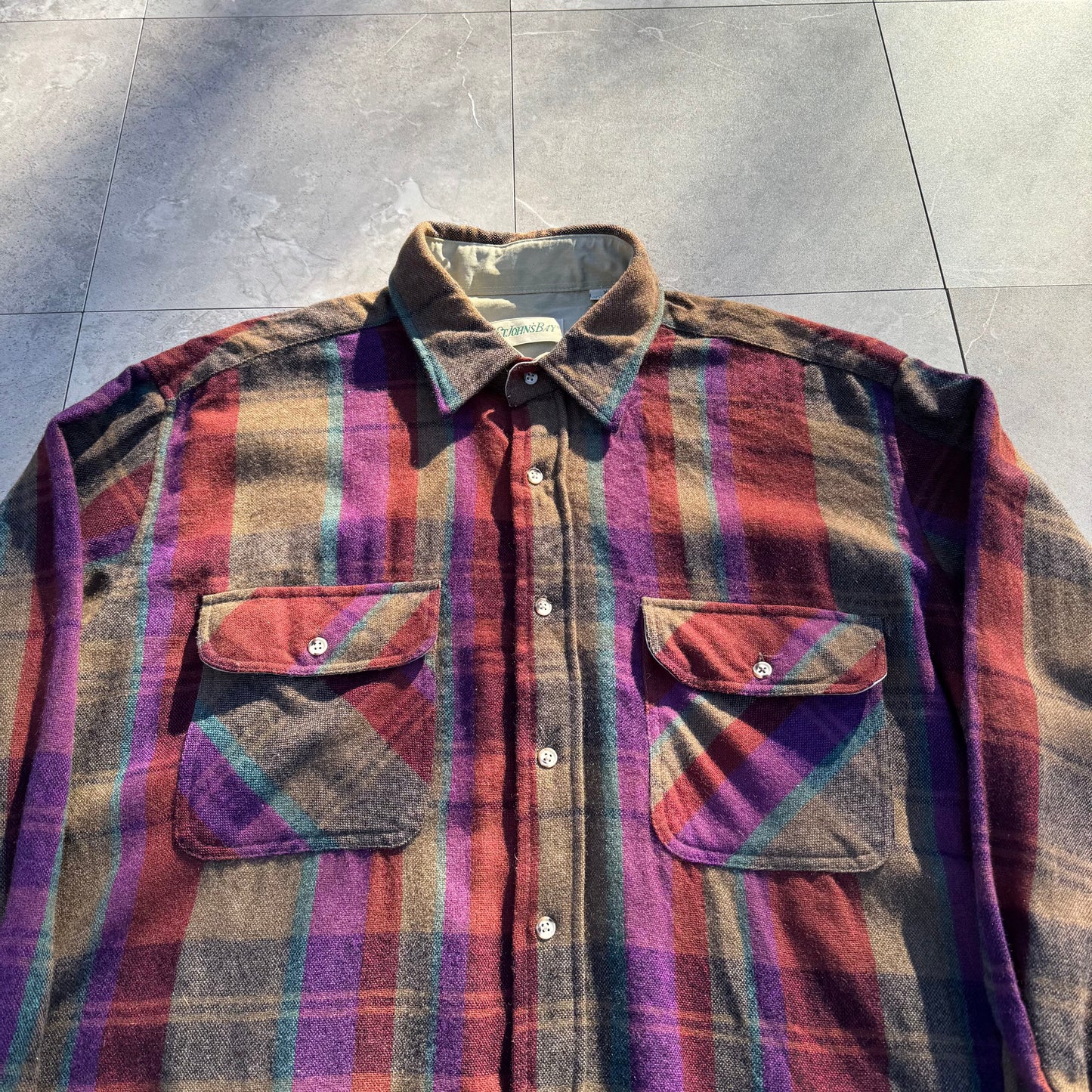 90s St. John's Bay Checkered Wool Shirt KiiChain Clothing