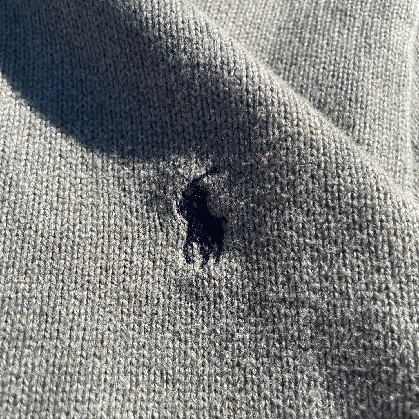 90s Ralph Lauren “Exclusive of Decoration” Gray Half-Zip Knit Pullover KiiChain Clothing