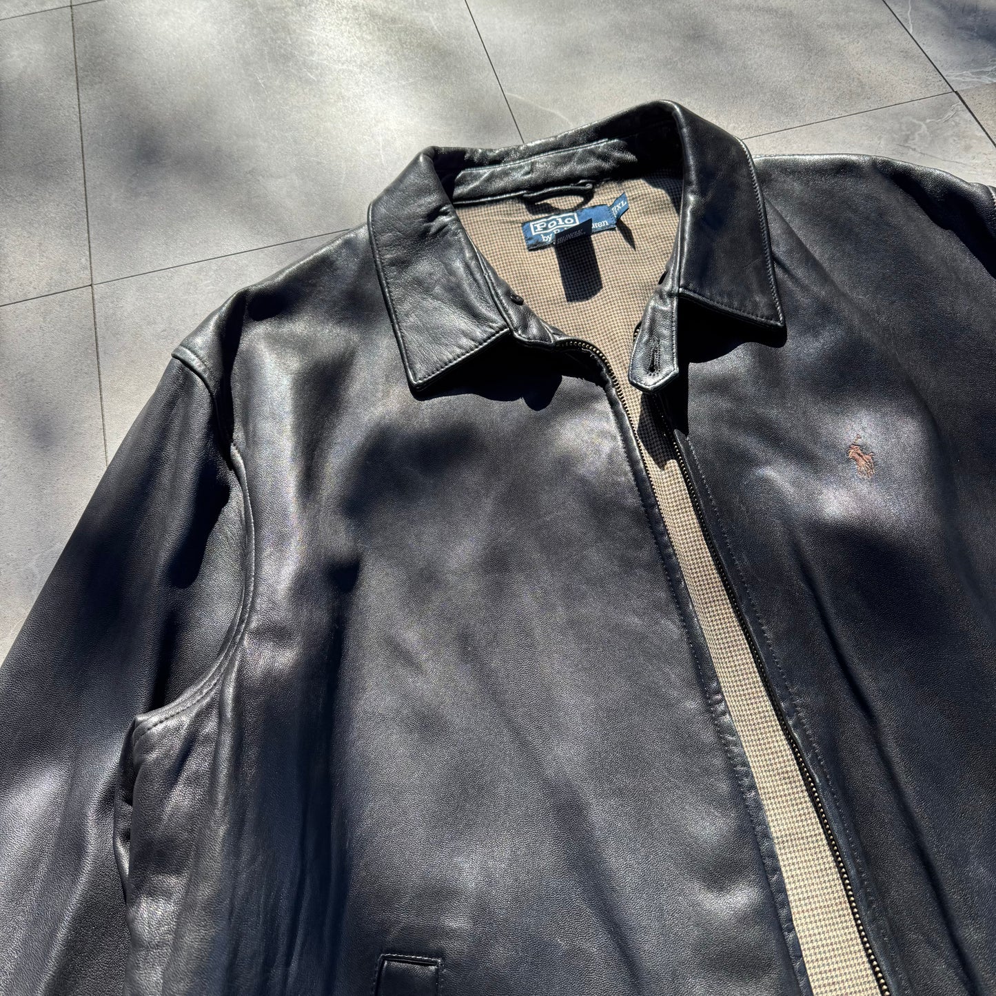 90s-00s Polo by Ralph Lauren Black Leather Jacket