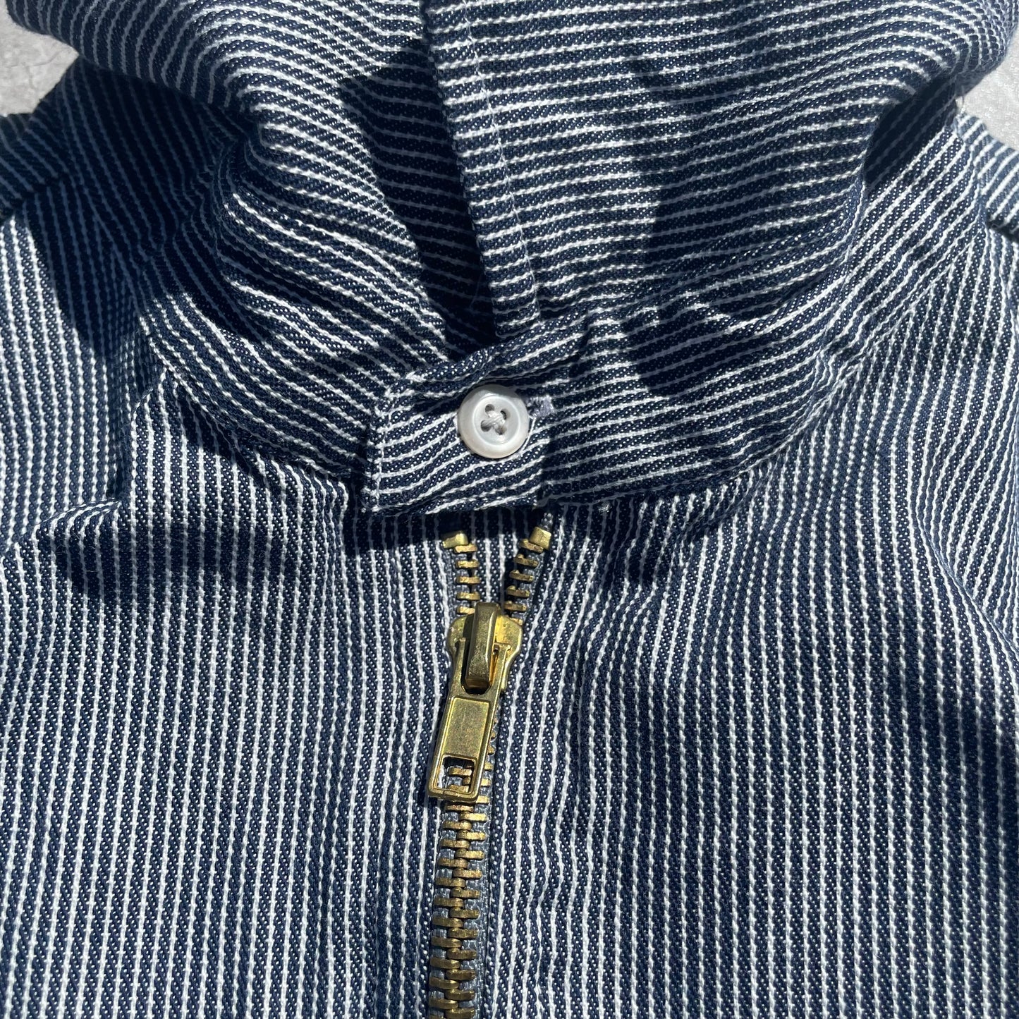 90s Hickory Half-Zip Short Sleeve Shirt