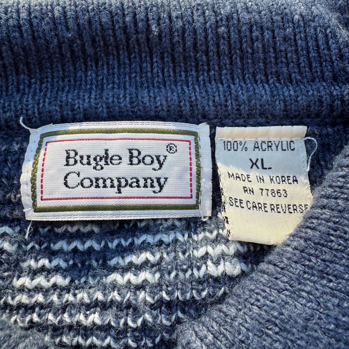 90s Bugle Boy Company Acrylic Design Knit Polo KiiChain Clothing