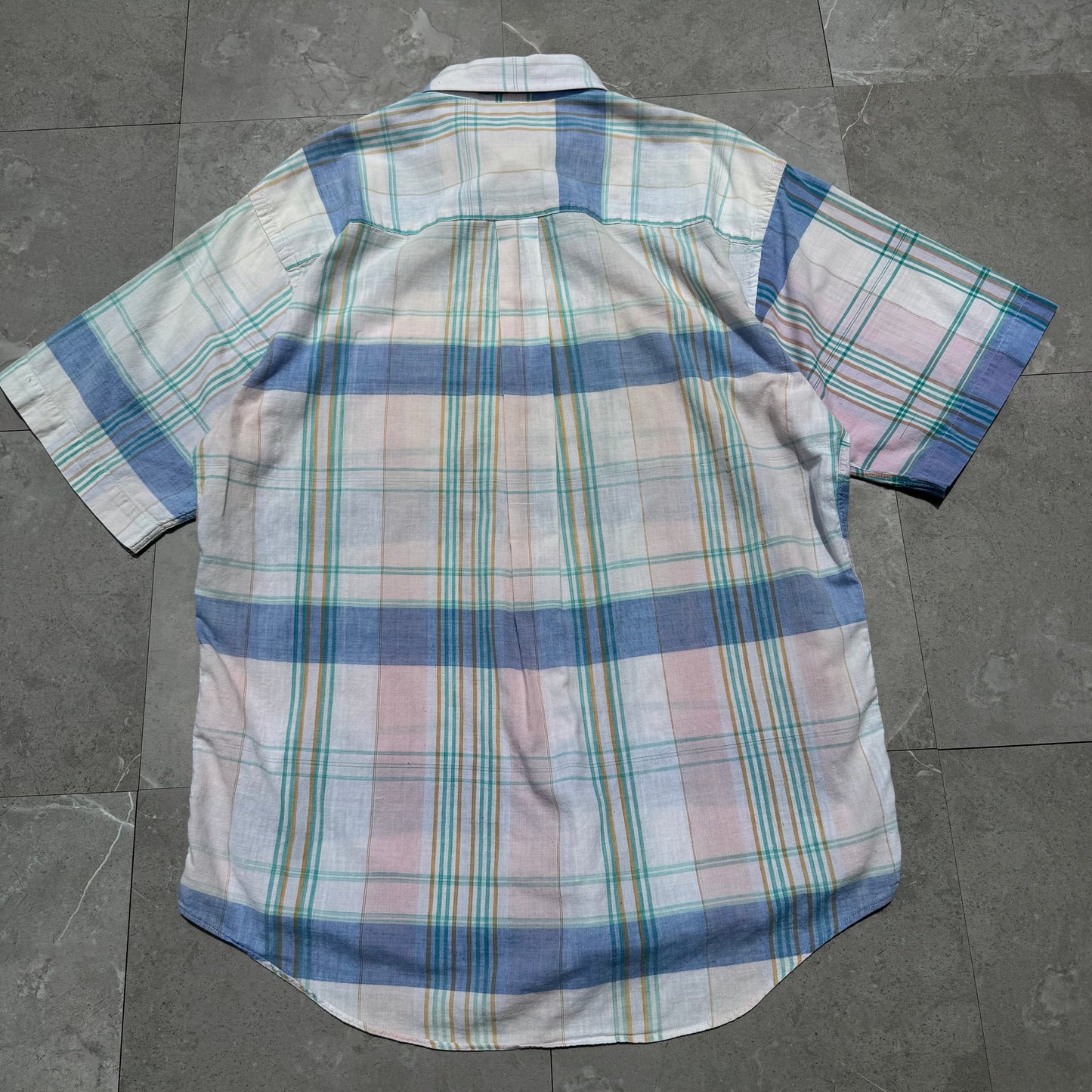 90s Eddie Bauer Manteca Madras Checkered Short Sleeve Shirt KiiChain Clothing