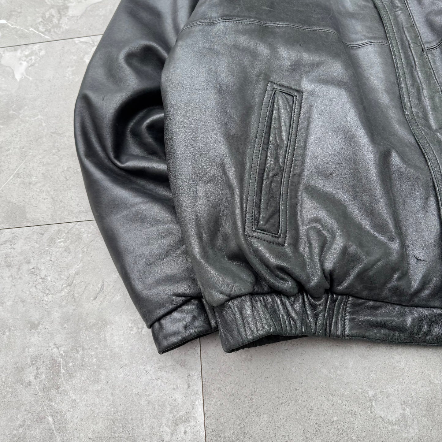 90s Eddie Bauer Leather Down Jacket KiiChain Clothing